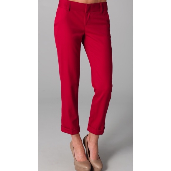 Alice + Olivia Pants - *NWT* Alice + Olivia Red Stacey Trousers